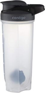 Contigo - 70290 Contigo Shake & Go Fit Snap Lid Shaker Bottle, 28 oz, Black - Image 2