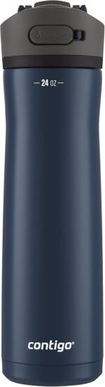 Contigo Ashland 2.0 Leak-Proof Water Bottle with Lid Lock and Angled Straw, Dishwasher Safe, Interchangeable Lid, 24oz, Blueberry - Image 2