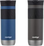 Contigo Byron Vacuum-Insulated Stainless Steel Travel Mug with Leak-Proof Lid, Reusable Coffee Cup or Water Bottle, BPA-Free, 20oz 2-Pack in Sake & Blue Corn Perfect for Hot and Cold Beverages - Image 2