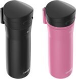 Contigo Jackson Chill 2.0 Water Bottle with Autopop Lid, 20oz, 2-Pack, Pink and Black - Image 2