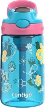Contigo Kid's 14 oz. AutoSpout Straw Water Bottle - Blue Raspberry/Azalea - Image 2