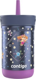 Contigo Kids Leighton Spill-Proof Stainless Steel Paw Patrol Tumbler with Straw, 12oz, Space Zodiac, Purple - Image 2