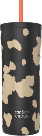 Contigo x Ally Love Streeterville Stainless Steel Tumbler with Straw, Easy Clean Lid, Leak Proof, BPA Free, 24oz, Licorice - Image 2