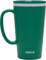 Copco Cone 16oz Insulated Travel Mug with Handle, Double Wall, Slide-Closure Lid, BPA-Free, Microwave & Dishwasher Safe, Reusable Plastic Travel Coffee Tumbler - Portable Coffee Cup (Hunter Green) - Image 2