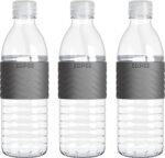 Copco Hydra 16.9 oz Tritan Water Bottle with Spill Resistant Lid & Non-Slip Sleeve, Set of 3 - BPA-Free, Dishwasher Safe, Fits Cup Holders, Great for Gym, Travel, Office - Durable & Lightweight (Grey) - Image 2