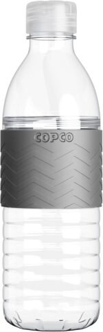 Copco Hydra Water Bottle with Spill-Resistant Lid, 16.9 oz - Reusable Tritan Non-Slip Sleeve, Twist-Open Body - BPA-Free, Leak-Proof, Durable & Portable for Gym, Office, School (Gray) - Image 2