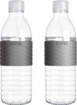 Copco Hydra Water Bottle with Spill-Resistant Lid, 16.9 oz (Set of 2) - Reusable Tritan Non-Slip Sleeve, Twist-Open Body - BPA-Free, Leak-Proof, Durable & Portable for Gym, Office, School (Gray) - Image 2