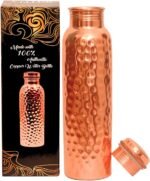 Copper Water Bottle - 34oz - Handcrafted Ayurvedic 100% Pure Copper Water Bottle for Drinking |Men & Women| Leak-Proof Lid BPA Free Non-Insulated & Eco Friendly with Premium Quality for Sport & Travel - Image 2