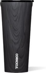 Corkcicle Classic Tumbler - Insulated Stainless Steel Travel Cup - Cold & Hot Drinks - Reusable - Durable - Spill Proof Lid - Non-Slip Silicone Base - Easy Grip - BPA Free - 24 oz - Burnt Wood - Image 2