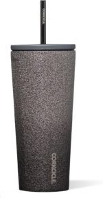Corkcicle Cold Cup Insulated Tumbler with Straw - Keeps Drinks Cold for 12 Hours - Triple-Insulated Stainless Steel - Leak-Resistant Lid - Summer Drinkware Gift - 24 oz - Steel Shadow - Image 2