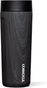 Corkcicle Commuter Cup Travel Mug - Insulated Coffee Mug with Lid - Keeps Drinks Cold 18 Hours - 360° Spill-Proof Sip Lid - Holiday Gift - Great for Gifting Warmth - 17 oz - Burnt Wood - Image 2