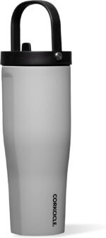 Corkcicle Go Cup XL - Leak-Proof Travel Tumbler - Triple Insulated Stainless Steel Water Bottle - Easy-Carry Handle - Summer Drinkware Gift - Keeps Drinks Ice Cold - 30 oz - River Rock - Image 2