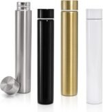 Covzoe 4 Pack Slim Insulated Water Bottles, 9.5 Oz Skinny Stainless Steel Small Water Bottles, Portable Leak Proof Sports Drink Bottle for Travel Camping, Gold Black White Silver - Image 2