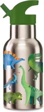 Crocodile Creek Stainless Steel Water Bottle for Kids Ages 3 and Up - Insulated Water Bottle with Spill-Proof Lid and Built-In Straw - Thermal-Lined - BPA-Free - Dinosaur - 13.5 Oz. - Image 2