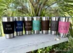 Custom-Crafted Engraved Vegan Leather Tumbler - Personalized Name Engraving - Bespoke Drinkware for Memorable Gifts - Perfect for Any Recipient - Image 2