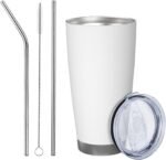 Custom Stainless Steel Tumblers Add Your Text Photo to Create Own Personalized Unique Tumbler, 20oz Travel Coffee Mug Cups with Lid and Straw, Multi Colors, 02005 - Image 2