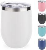 Custom Wine Tumbler with Photo Customized Logo Text Name Personalized Gifts for Father Friends Men Women Birthday Christmas Colleague 12oz, White, 1PC - Image 2