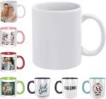 Customized Large Coffee Mug, Personalized Mugs with Photo, Custom Tea Cup with Picture, Photo Gifts for Dad Mom Grandpa, Gifts Custom for Boyfriend Girlfriend, PureWhite, NoCustom, 3.2"x3.8" - Image 2