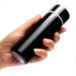 Cute Slim Purse Water Bottle, Mini Flask for Kids Lunchbox, Insulated Stainless Steel Cup for Handbag with Vacuum Sealing & Double Wall Design(4.4 Oz, Black) - Image 2