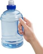 Cyrank Large Water Bottle, 1l Water Jug with Handle Clear Sport Bottle Reusable Plastic Leak Proof Jug for Fitness Outdoor Sports Camping, 7.5x3.9 In - Image 2