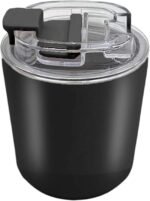 DEQIANG Travel Coffee Cup, Coffee Cup Travel with Lid, Insulated Coffee Mug for Hot & Cold Beverages, Great Gift Choice for Coffee Lovers, Office Workers, Hikers & Commuters (Black, 8.5 oz) - Image 2