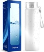 DIAGNOX 14 Oz Glass Water Bottle - Eco-Friendly, Reusable Drink Bottle with Easy-Twist Cap - Image 2