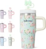 DLOCCOLD 16 oz Stainless Steel Tumbler with Lid and Straw, Double Wall Vacuum Insulated Travel Tumbler with Straw Cover Cap, Cupholder Friendly, Leak Resistant, Reusable Travel Coffee Mug - Image 2