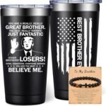 DOEARTE Gifts for Brother - Brother Gifts from Sister - Christmas Gift for Brothers Adult - Fathers Day, Birthday Gifts for Brothers - 20oz Tumbler - Image 2