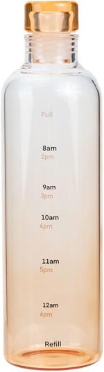 DOITOOL Borosilicate Glass Sports Water Bottle 9Oz Leakproof Portable Transparent Water Bottle with Measurement Scale for Hiking Fitness and Outdoor Use - Image 2