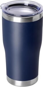 DOMICARE 20oz Tumbler with Lid Stainless Steel Tumblers Bulk, Double Wall Vacuum Insulated Coffee Travel Mug Powder Coated Tumbler, 1 Count (Pack of 1) Navy - Image 2