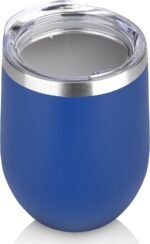 DOMICARE Stainless Steel Wine Tumbler Bulk with Lid, Personalized Insulated Tumblers Set, 12oz Travel Coffee Cups Pack of 1, Dark Blue - Image 2