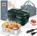 DUPASU Electric Lunch Box Food Warmer: 100W Heated Lunch Box for Adults, 1.8L Portable Fast Heating Lunchbox Food Heater for Car, Truck, Work, Travel, Lonchera Elctrica 12/24V/110-230V - Image 2