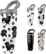 Dachshund Dog Tumbler Weiner Weenie Gifts for Women Men 30 Oz Dog Tumbler Insulated Dachshund Water Bottle Cup with Handle - Image 2