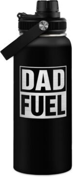 Dad Water Bottle 32oz Stainless Steel Insulated Sports Bottle with Lid, Gifts for Father from Daughter Son, Dad Gifts for Birthday Christmas Fathers Day - Image 2