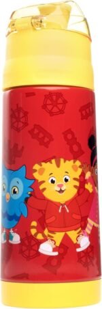 Daniel Tiger Stainless Steel 13 oz Reusable Water Bottle for Kids, Yellow-Double Wall Insulated, Spill Proof Lid w/Built-in Straw-Keep Liquids Hot or Cold For Hours-Easily Fits in Lunch Boxes & Bags - Image 2