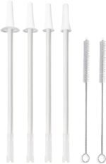 Delove Universal Long Straws for Gallon Water Bottles - Attach a straw to your sports Jug - Cut Size To Fit Any Bottles - Replacement straws -Half Gallon/32oz/64oz/128oz - Set of 4 - Image 2