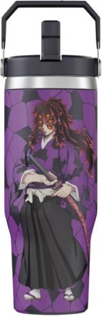 Demon Slayer Kimetsu No Yaiba Kokushibo Tumbler with Lid, 30 Oz Water Cup, Vacuum Insulated, Anime Water Bottle, Reusable Insulated Stainless Steel tumbler for Water, Iced Tea or Coffee - Image 2