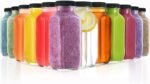 DilaBee 12-Pack Glass Juice Bottles with Lids, 8oz Glass Bottles with Lids for Juice, Smoothie, Water, Milk & Kombucha, Reusable Glass Bottles for Juicing - Bulk Glass Water Bottles with Caps BPA-Free - Image 2