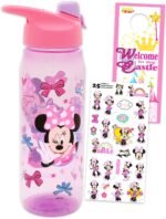 Disney Minnie Mouse Water Bottle Bundle School Supplies Set with 20 Oz Drinking Cup, Stickers, More | Minnie Mouse Reusable Water Bottle Set - Image 2