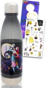 Disney Nightmare Before Christmas Water Bottle Set - Bundle of Jack Skellington & Sally Reusable Sports Bottle, Stickers, More | School Supplies Tumbler Cup - Image 2