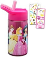 Disney Princess Stainless Steel Water Bottle for Girls - Bundle with 14 Oz Reusable Canteen for Home, School, Plus More Princess Water Bottle - Image 2