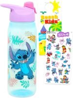 Disney Stitch Water Bottle Bundle School Supplies Set with 20 Oz Drinking Cup, Stickers, More | Lilo and Stitch Water Bottle for Kids, Girls - Image 2