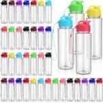 Domensi 50 Pieces Plastic Water Bottle Bulk 17 oz Sports Adults Reusable Large Water Bottles with Leak Proof Flip Top for Adults Fitness(Multicolor) - Image 2