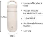Dr.mito Thermo bottle Vacuum-Sealed, Sweat-Proof, Durable Stainless Steel with Sleek Design, Ideal for Outdoor Adventures White - Image 2