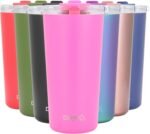 Drinco - 20 oz Stainless Steel Tumbler | Double Walled Vacuum Insulated Mug With Lid, 2 Straws, For Hot & Cold Drinks (20oz Island Pink, 20oz) - Image 2