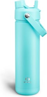ENCOOL Insulated Water Bottle with Straw Stainless Steel Water Bottle, Leak-Proof, BPA-Free, Double Wall Vacuum Keeps Cold for 24 Hours for Sports, Travel, School (26 oz, Aquamarine Blue) - Image 2