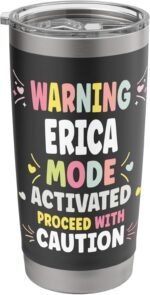 ERICA Personalized Women's Gift Custom ERICA Stainless Steel Insulated Tumbler - Image 2