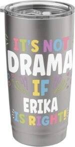 ERIKA Personalized Women's Gift Custom ERIKA Stainless Steel Insulated Tumbler - Image 2