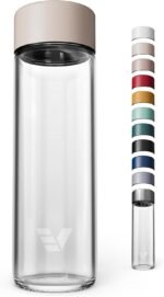 EVER VESSEL Glass Water Bottle 20oz - Non-insulated | Borosilicate Glass | Dishwasher Safe | No Plastic Touches Contents | A pure drinking experience - Desert Beige - Image 2