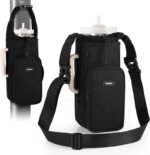 EasyAcc Magnetic Gym Bag, Upgraded 5x Super Strong Magnetic Gym Water Bottle Bag Holder Carrier, 5 Built-in Magnets, Phone Pockets, Shoulder Strap, Gifts for Gym Lovers Gym Accessories for Men Women - Image 2